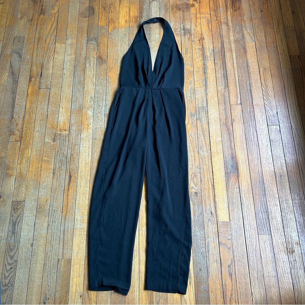 Astr Black Halter Jumpsuit